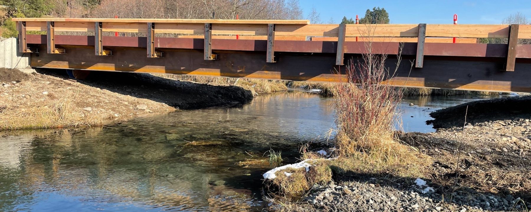A bridge over a river
